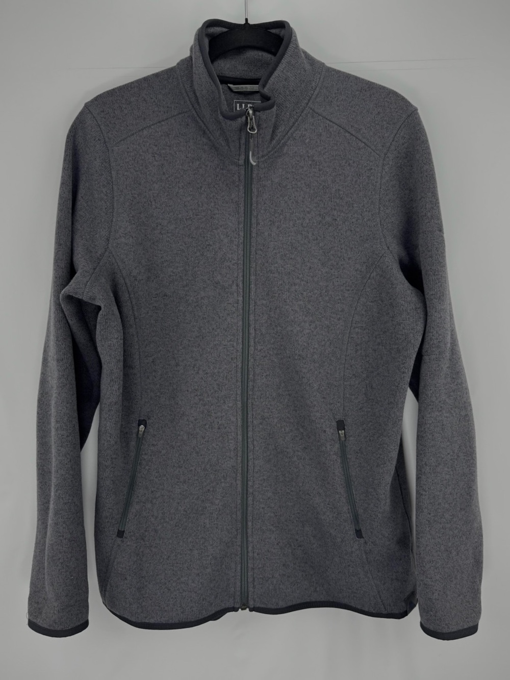 L.L. Bean Gray Sweater Fleece Full Zip Mid-weight Jacket